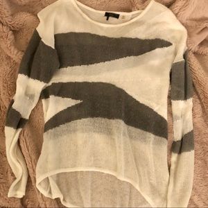 White and Gray Sweater